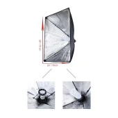 Video ve Fotoğraf için 50 x 70 CM Softbox 2'li Sürekli Işık Seti + 85 W 2 x Spiral Ampul - 4