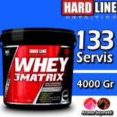 Hardline Whey 3 Matrix 4000 Gr Protein Tozu 133 Servis - 1