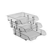 Bafix Evrak Rafı Hareketli Plastik 3 LÜ Şeffaf BF 333 - 1