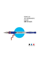 Uni-Ball Roller Kalem Signo DX Fine Jel Bilye Uç 0.7 MM Siyah UM-151 - 1