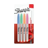 Sharpie Fine Permanent Pastel Renk Markör 4 Renk Permanent Markör - 1