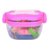 Lets Oyun Hamuru Çift Saplı Kova 12x20 GR 20 Parça  L8656 - 1