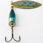 Turna Levrek Alabalık Döner Olta Kaşık - Alp Long - Altın/Mavi - No:2/20GR thumbnail 1