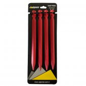 Alpinist Alüminyum 6061 Çadır Kazığı 18 cm Kırmızı 4'lü - 1