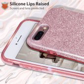 Apple iPhone 8 Plus Kılıf ​​​Zore Eni Parıldayan Taşlı Kılıf - 6