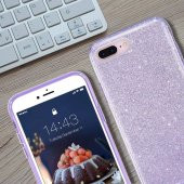 Apple iPhone 8 Plus Kılıf ​​​Zore Eni Parıldayan Taşlı Kılıf - 8