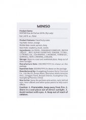 MINISO - FANTASY Eau de Parfum 50 ML (My Lady) - 3