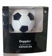 Doppler Siyah Beyaz Mini Futbol Topu Kablosuz Bluetooth Hoparlör - 4