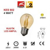 GLOBAL KENDAL 3 LÜ Paket KES 602 4 WATT LED FLEMANLI RUSTİK Gü - 1
