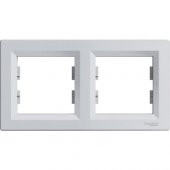 Schneider Electric Asfora Plus İkili Çerçeve Alüminyum - 1