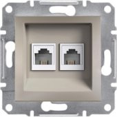 Schneider Electric Asfora Plus 2*Rj11 Bronz - 1
