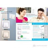 Schneider Electric Asfora 2Li Dikey Cerceve Krem Çerçeveli - 1