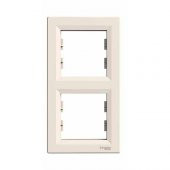 Schneider Electric Asfora 2Li Dikey Cerceve Krem Çerçeveli - 2