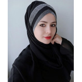 Kadın Hazır Şal Üç Banlı Titi Simli - 10