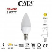 CATA 8 Watt Mum Buji Beyaz Işık ve Gün Işığı Led Ampül CT-4083 - 2