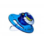 Bambino Silikon Desenli Damaklı Emzik No:2 - Mavi - 1