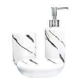 SERAMİK BANYO SETİ 3 LÜ BEYAZ - 1