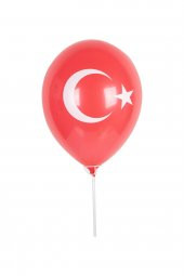 Kına Atölyesi Balon Bayrak Ay Yıldız Kırmızı 10 Adet - 2