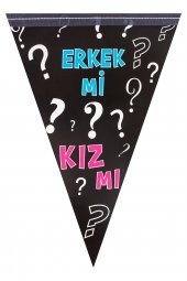Kına Atölyesi Kız mı? Erkek mi? Bayb Shower Flaması - 2