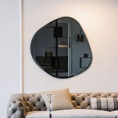 Dekoratif Duvar Aynası Flotal Füme Ayna 4 mm Bizoteli 70 x 70 cm - 1