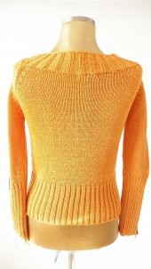 SNY Yuvarlak Yaka 100 Pamuk Turuncu Spor Kazak - 3