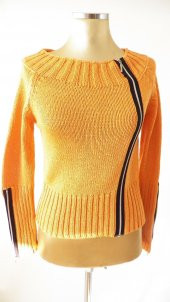 SNY Yuvarlak Yaka 100 Pamuk Turuncu Spor Kazak - 6