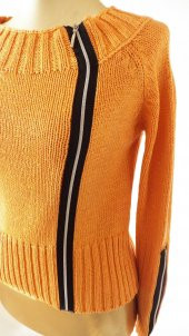 SNY Yuvarlak Yaka 100 Pamuk Turuncu Spor Kazak - 8