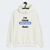 Im From Erzurum Kapşonlu Baskılı Cepli Sweatshirt - 1