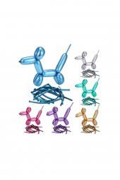 Kına Atölyesi Krom Parti Sosis Balon Renkli 16lı 10 Adet - 1