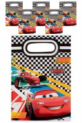 Kına Atölyesi Disney Cars Hediyelik Plastik Çanta 25x16cm 6 Adet - 1