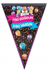 Kına Atölyesi İyi ki Doğdun Renkli Flama - 2