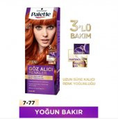 Palette Göz Alıcı Renkler Saç Boyası 7-77 Yoğun Bakır - 2