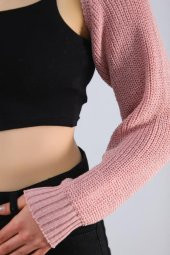 Boğazlı Gövdesiz Triko Pudra - 4727.1319. - 4