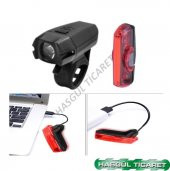 HSGL USB ŞARJLI ÖN ARKA IŞIKLI FAR SET - 2