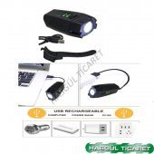 HSGL USB ŞARJLI ÖN ARKA IŞIKLI FAR SET - 3