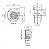 Aircol AKS 160-60 Salyangoz Radyal Fan - 2