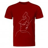 Minimalist Rossian Kırmızı Tişört Unisex - 1