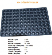 7 Adet 104 Lük Viyol Fide Çimlendirme Viyolü + Hediye Tohum thumbnail 1