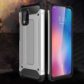 KNY Samsung Galaxy A31 Kılıf Çift Katmanlı Armour Case Gümüş - 3
