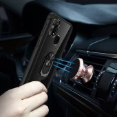 KNY Samsung Galaxy M31 Kılıf Renkli Silikon Kenarlı Mola Kapak Siyah - 2