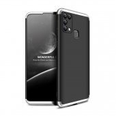KNY Samsung Galaxy M31 Kılıf 3 Parça 360 Zore Ays Kapak Gümüş - 1