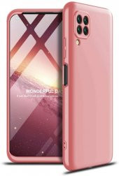 KNY Huawei P40 Lite Kılıf 3 Parça 360 Zore Ays Kapak Rose Gold - 1