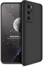 KNY Huawei P40 Pro Kılıf 3 Parça 360 Zore Ays Kapak Siyah - 1