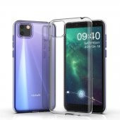 KNY Huawei Y5P Kılıf Ultra İnce Şeffaf Silikon Şeffaf - 4