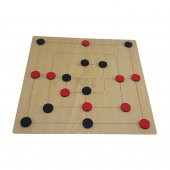 5 in 1, Ahşap TIC-TAC-TOE, 3 Taş, 9 Taş, Bihar ve Surakarta Akıl, Zeka ve Strateji Oyunu - 3