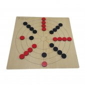 5 in 1, Ahşap TIC-TAC-TOE, 3 Taş, 9 Taş, Bihar ve Surakarta Akıl, Zeka ve Strateji Oyunu - 5