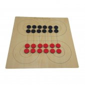 5 in 1, Ahşap TIC-TAC-TOE, 3 Taş, 9 Taş, Bihar ve Surakarta Akıl, Zeka ve Strateji Oyunu - 6