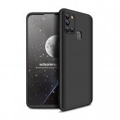 KNY Samsung Galaxy A21S Kılıf 3 Parça 360 Zore Ays Kapak Siyah - 1