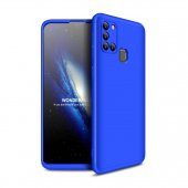 KNY Samsung Galaxy A21S Kılıf 3 Parça 360 Zore Ays Kapak Mavi - 1