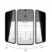 KNY OPPO A9 2020 İçin Yanlardan Görünmeyen 5D Privacy Cam Ekran Koruyucu Siyah Siyah - 3